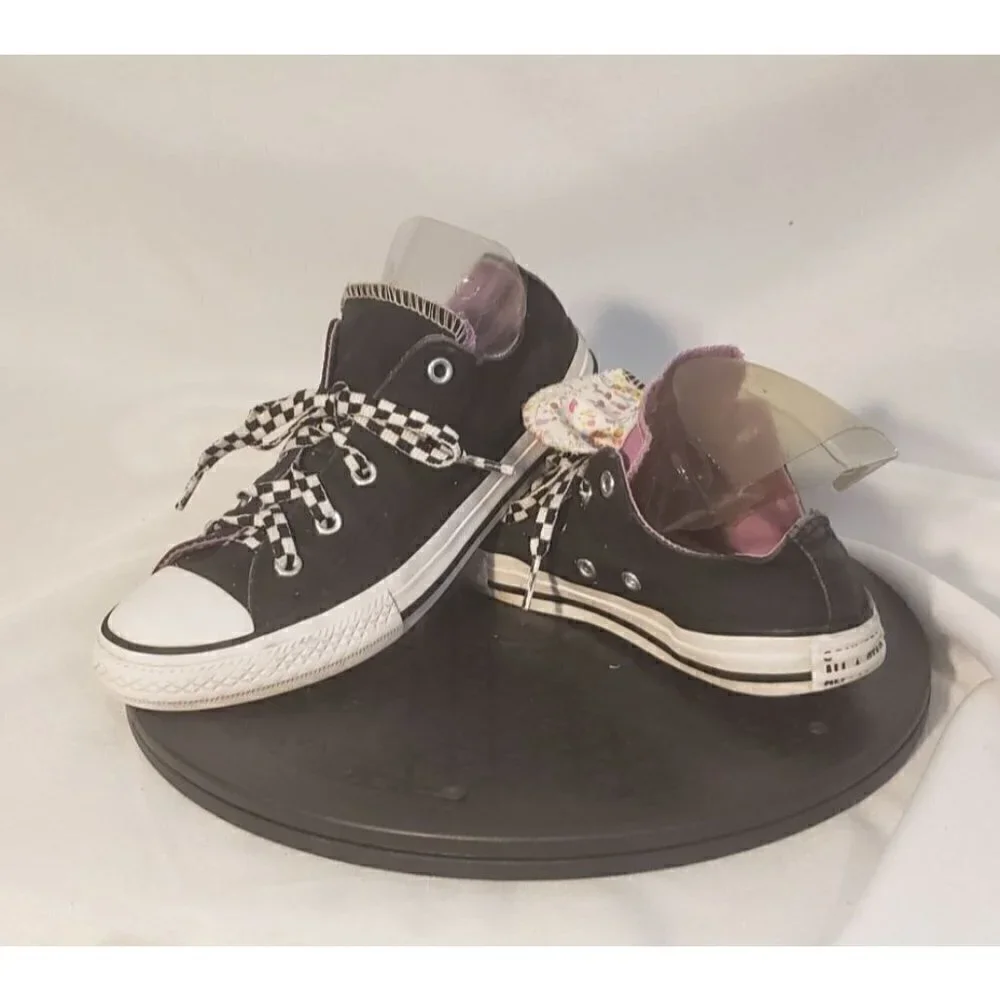 Converse All Star Black, Purple & White Sneakers Size 3